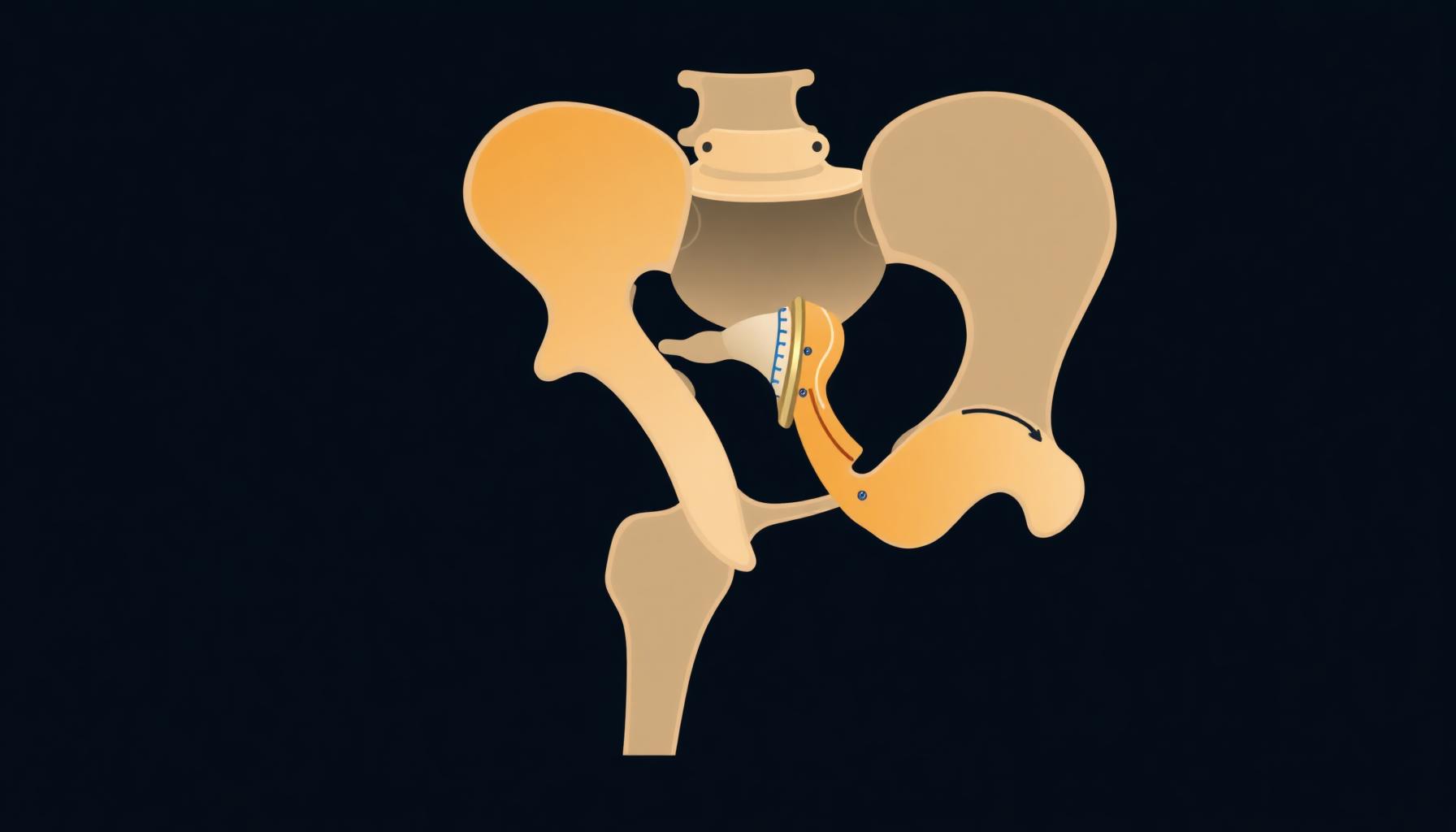 Illustrazione anatomica dell'anca